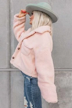 Wintry Winds Sherpa Jacket In Pink -Chic Essence 2210205077000 2022110709353000 ce71a55cwintry winds sherpa jacket in pink