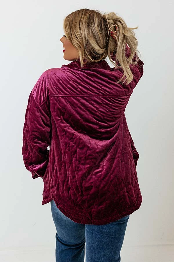Warmest Wishes Velvet Jacket In Berry Curves 6 Warmest Wishes Velvet Jacket In Berry Curves - Image 4