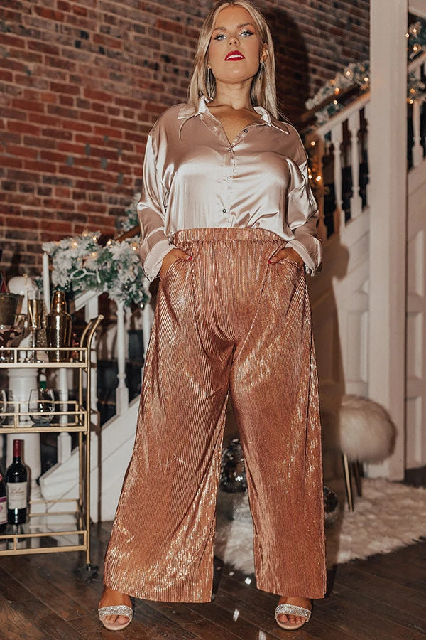 Endless Nights Pleated Pants In Rose Gold Curves 7 Endless Nights Pleated Pants In Rose Gold Curves - Image 5