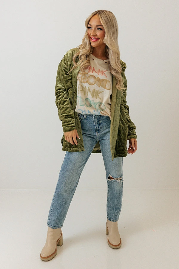 Warmest Wishes Velvet Jacket In Lime 8 Warmest Wishes Velvet Jacket In Lime - Image 7