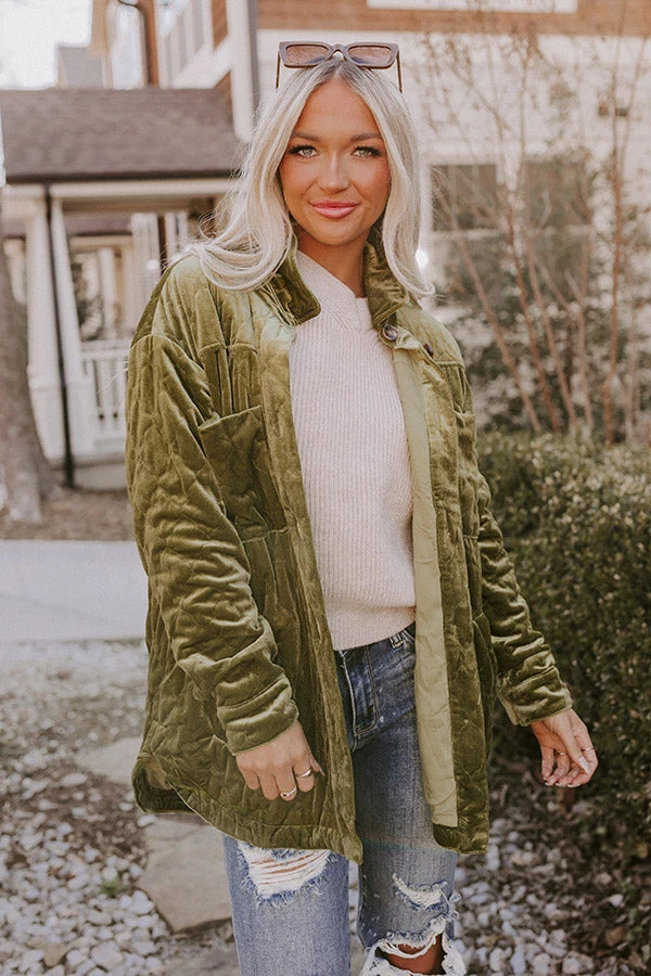 Warmest Wishes Velvet Jacket In Lime 4 Warmest Wishes Velvet Jacket In Lime - Image 3