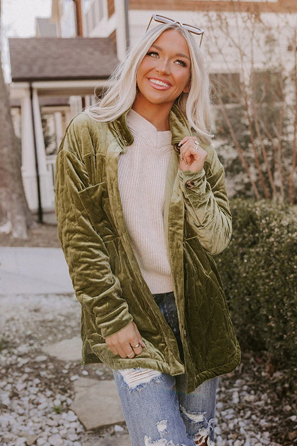 Warmest Wishes Velvet Jacket In Lime 2 Warmest Wishes Velvet Jacket In Lime