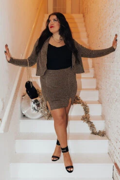 New York Groove Houndstooth Blazer Curves -Chic Essence 2211145008000 2022112110320400 ed21c47dnew york groove houndstooth blazer curves