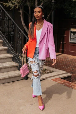 Memorable Meeting Color Block Blazer