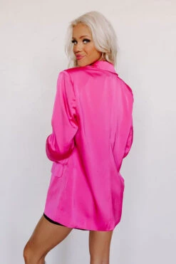Mainstream Drama Satin Blazer In Hot Pink -Chic Essence 2301043065000 2023011707261500 59a817ffmainstream drama satin blazer in hot pink