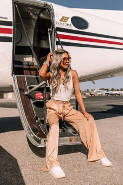 Sure And Steady High Waist Trousers In Tan 21 Sure And Steady High Waist Trousers In Tan -Chic Essence 2302067278000 2023022109354100 b7ccbc98sure and steady high waist pants in tan