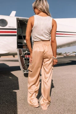 Sure And Steady High Waist Trousers In Tan 20 Sure And Steady High Waist Trousers In Tan -Chic Essence 2302067278000 2023022109354200 fbf12ce5sure and steady high waist pants in tan