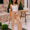 Sure And Steady High Waist Trousers In Tan -Chic Essence 2302067278000 2023061609534100 b78d6ce0sure and steady high waist trousers in tan