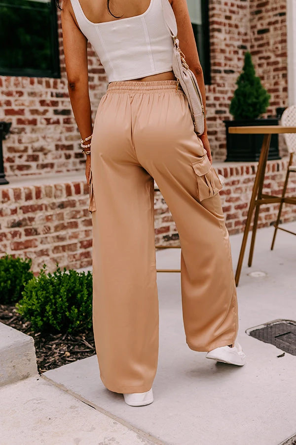Sure And Steady High Waist Trousers In Tan 6 Sure And Steady High Waist Trousers In Tan - Image 4