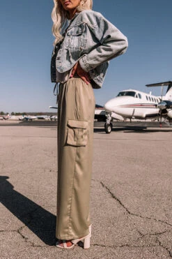 Sure And Steady High Waist Trousers In Sage 18 Sure And Steady High Waist Trousers In Sage -Chic Essence 2302068229000 2023022110220600 ec16d637sure and steady high waist pants in sage