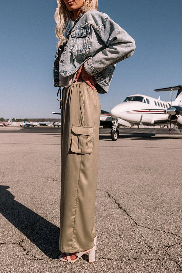 Sure And Steady High Waist Trousers In Sage 10 Sure And Steady High Waist Trousers In Sage - Image 8