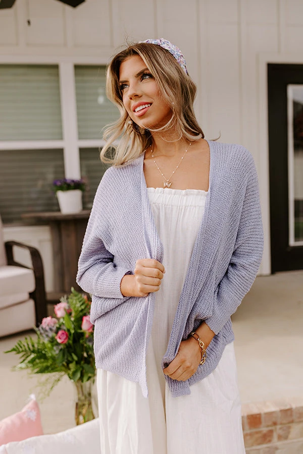 Splendid Day Knit Cardigan In Periwinkle 4 Splendid Day Knit Cardigan In Periwinkle - Image 2