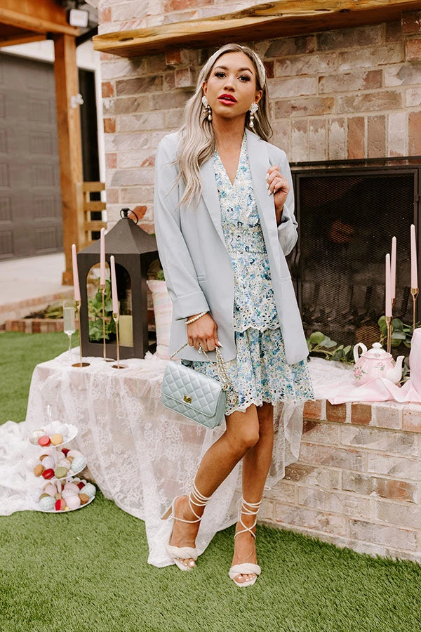 Parisian Perfection Blazer In Sky Blue 4 Parisian Perfection Blazer In Sky Blue - Image 2