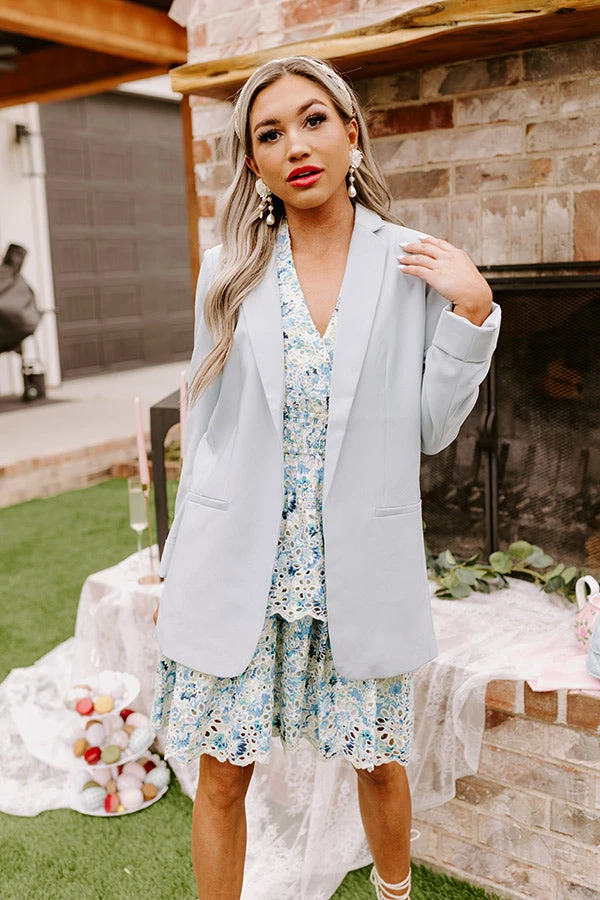 Parisian Perfection Blazer In Sky Blue 3 Parisian Perfection Blazer In Sky Blue