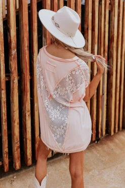 Charming Cityscape Lace Top In Peach -Chic Essence 2303092257000 2023032408102800 cbb11708pol express sample 1