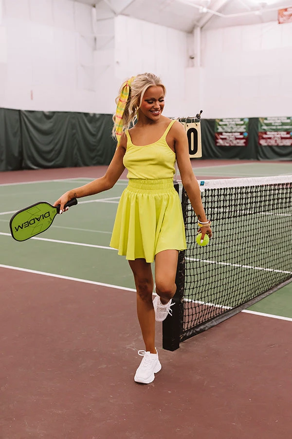 Active Vibe Athletic Dress In Lime Punch 7 Active Vibe Athletic Dress In Lime Punch - Image 5