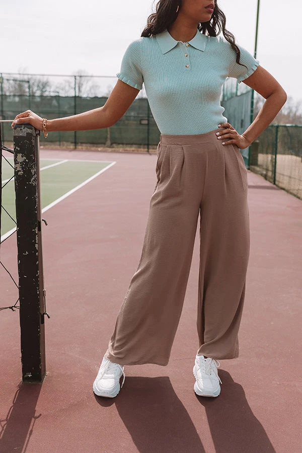 The Maddie High Waist Trousers In Taupe 7 The Maddie High Waist Trousers In Taupe - Image 5