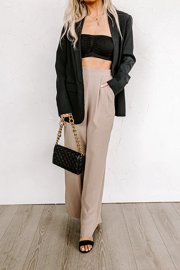 The Maddie High Waist Trousers In Taupe 4 The Maddie High Waist Trousers In Taupe - Image 2