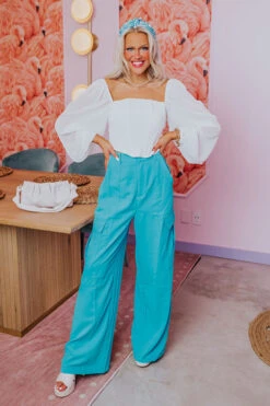The Nikki High Waist Trousers In Sky Blue -Chic Essence 2303242550000 2023040414354100 5f7c64a1the nikki high waist trousers in sky blue