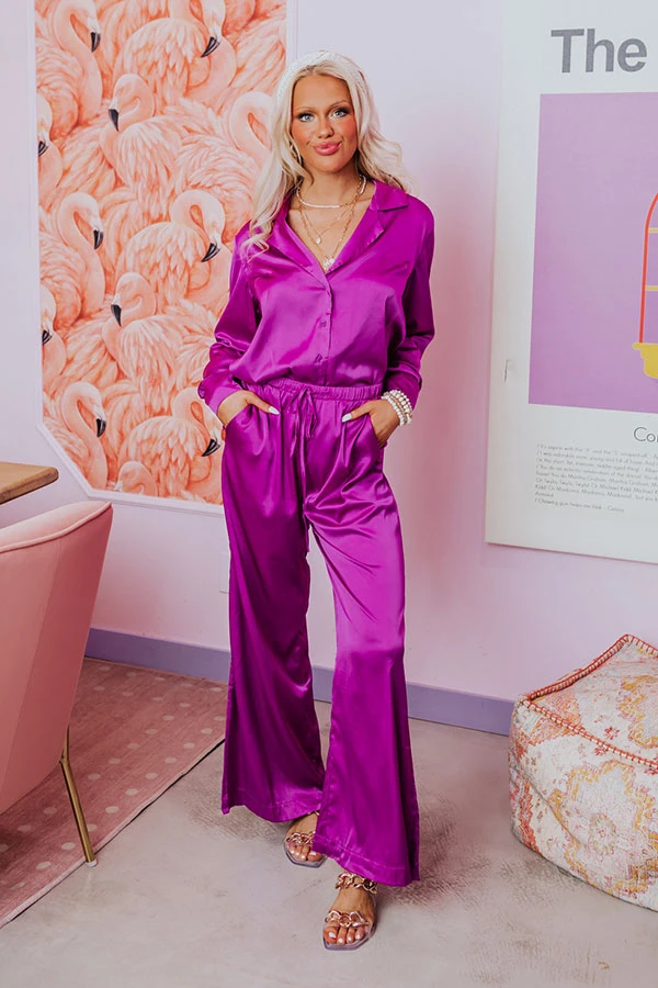 Secret Admirer Satin Pajama Pants 3 Secret Admirer Satin Pajama Pants