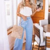 The Riley High Waist Chambray Trousers In Light Wash -Chic Essence 2304046580000 2023041807590100 5b66284cthe riley high waist chambray trousers