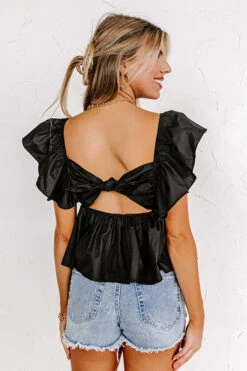 Stay Here Awhile Peplum Top In Black -Chic Essence 2305047056000 2023051617385200 6fc9207astay here awhile peplum top in black