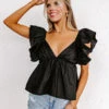 Stay Here Awhile Peplum Top In Black -Chic Essence 2305047056000 2023051617385200 9762bbd7stay here awhile peplum top in black