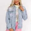 The Adalyn Distressed Denim Jacket